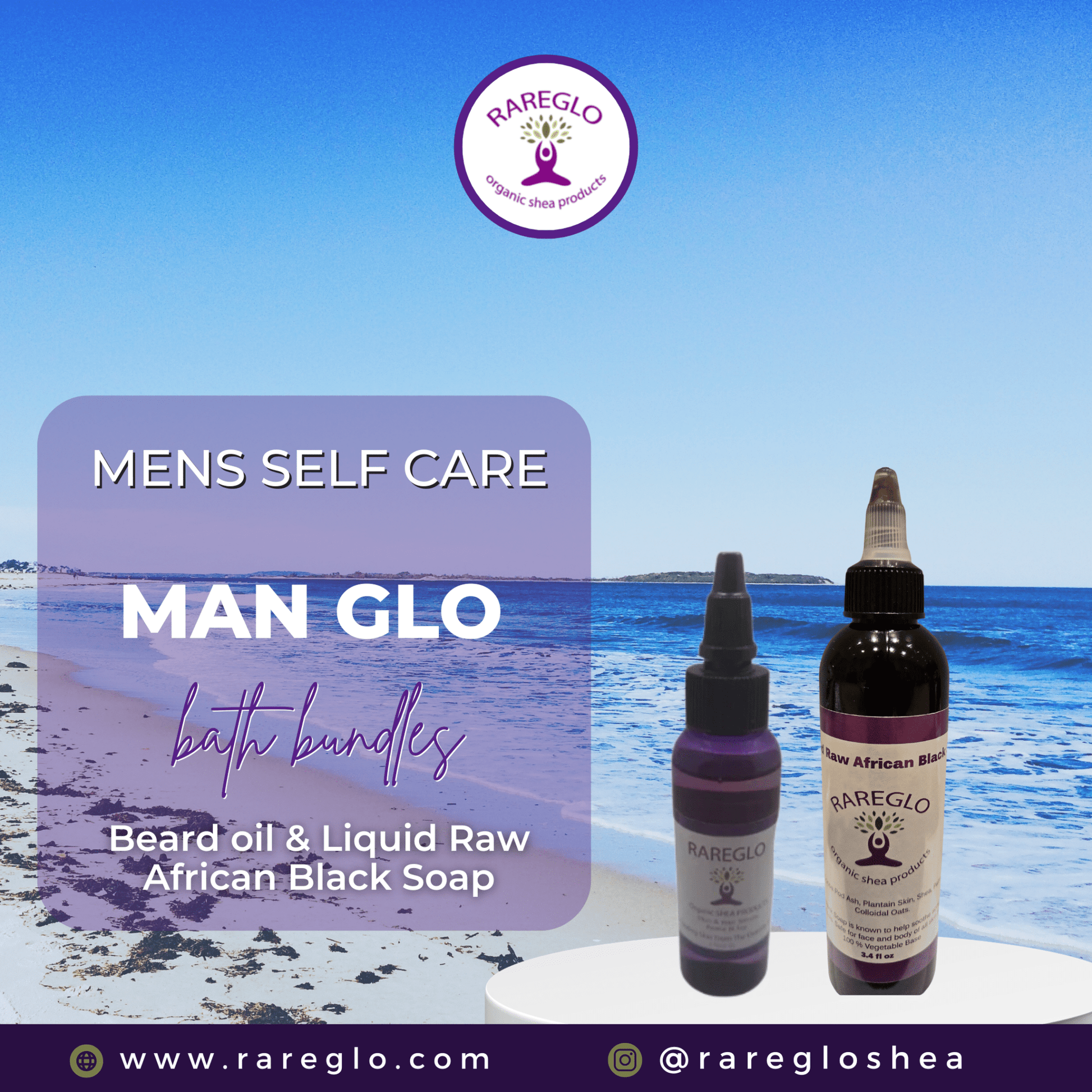 GLO Bath Bundle - RareGlo Organic Shea Products