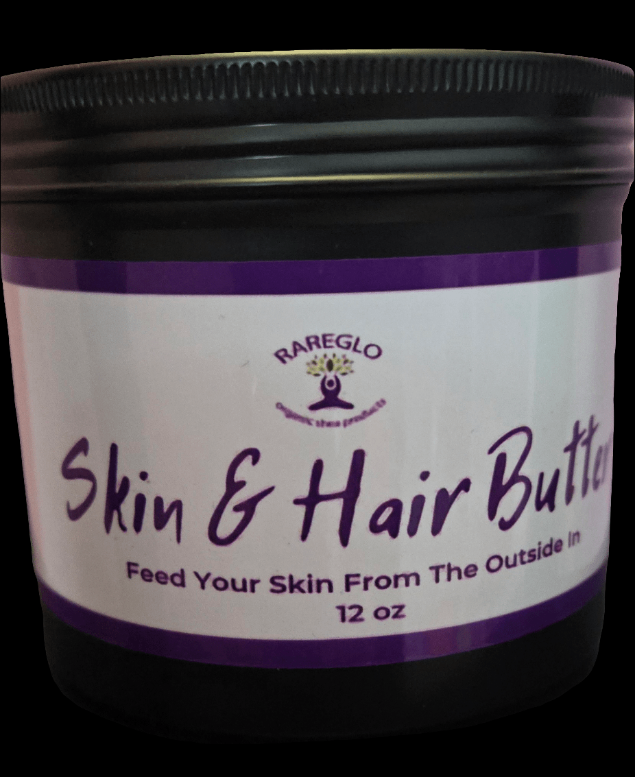 RareGlo Skin & Hair Butter 12 oz - RareGlo Organic Shea Products