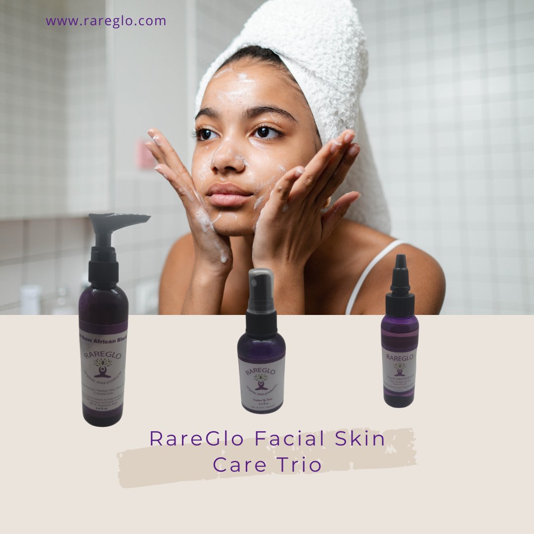 RareGlo Facial Skin Care Bundle - RareGlo Organic Shea Products